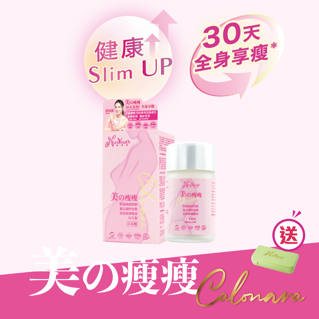 日本NeoYouth美康萊 Calonara 美の瘦瘦       革命性升級消脂減重配方56片/樽