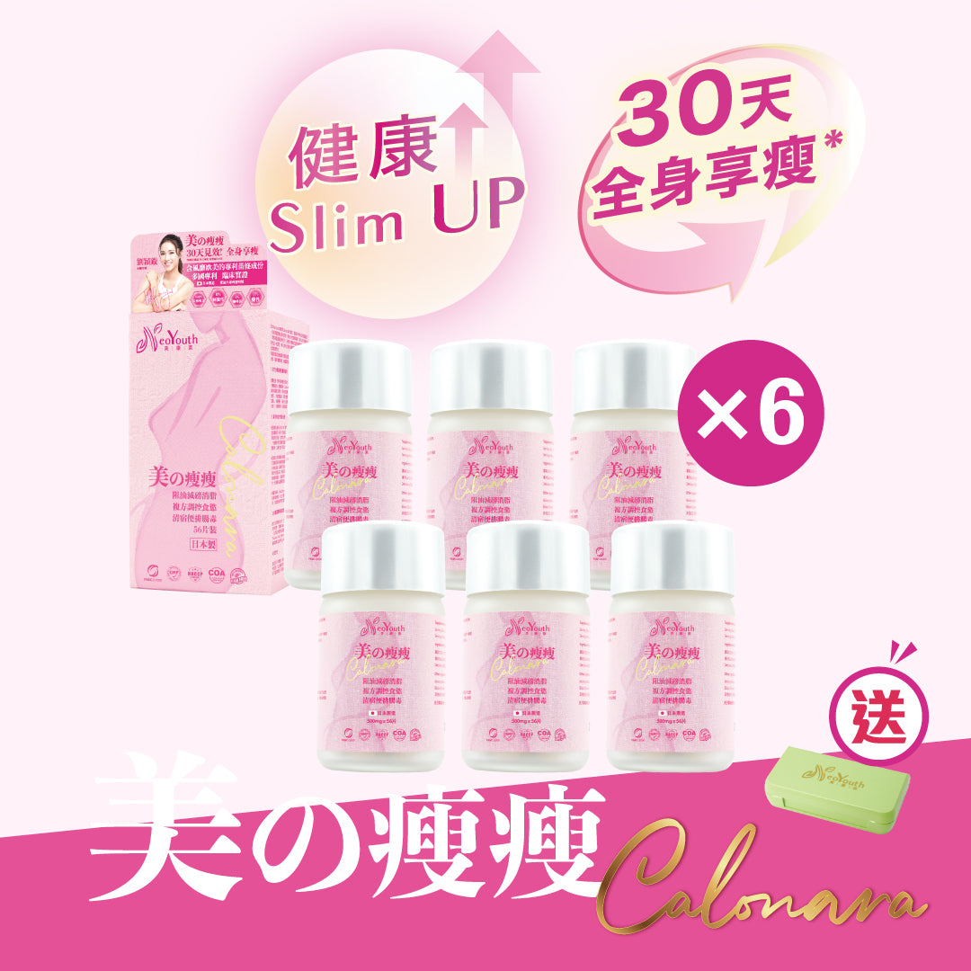 日本NeoYouth美康萊 Calonara 美の瘦瘦       革命性升級消脂減重配方56片/樽