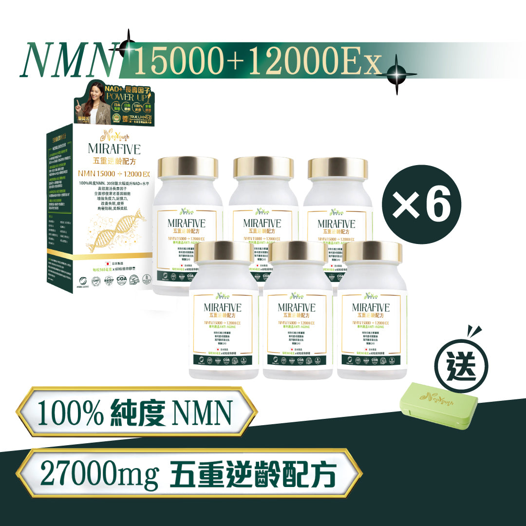 日本NeoYouth美康萊NMN15,000mg                                                           +12,000Ex五重逆齡配方